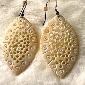 Craved bone earrings